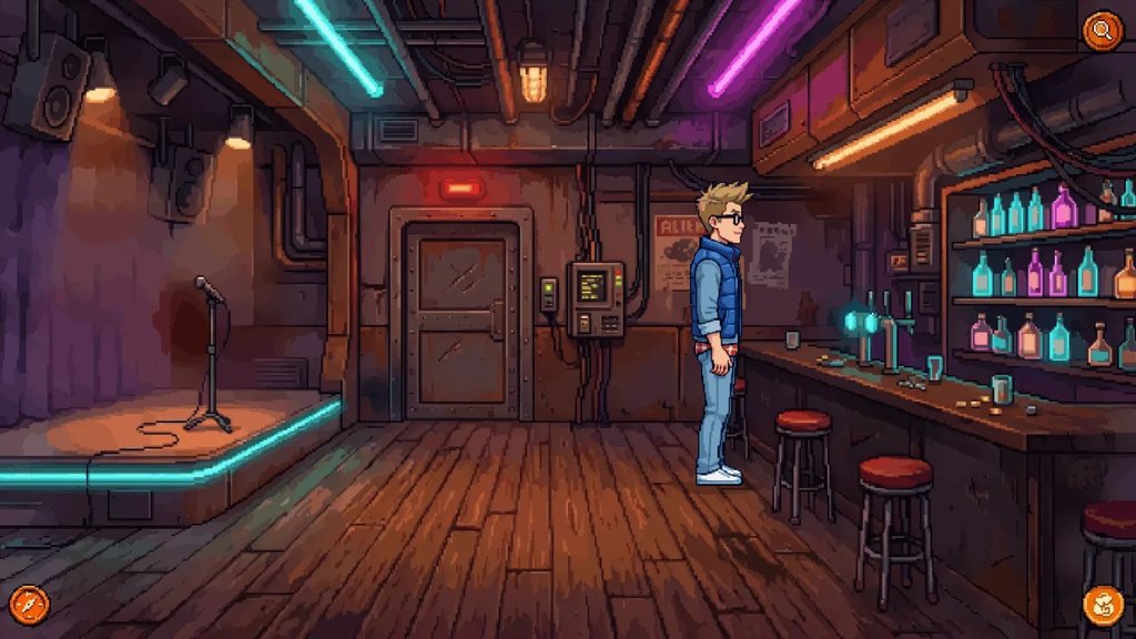 Scott Whiskers: The Search for the Bad Twin – bar with open mic stage